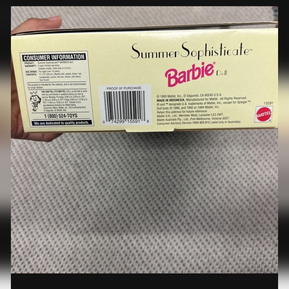Spiegel Summer Sophisticate Barbie Doll Limited Edition Mattel 1995 New - Picture 3 of 3